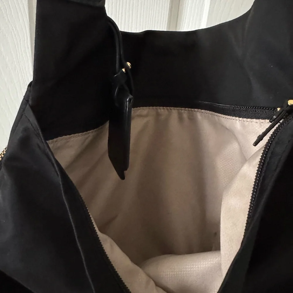 Tumi Sadler Black Crossbody Bag with Gold Accents EC - Picture 6 of 7
